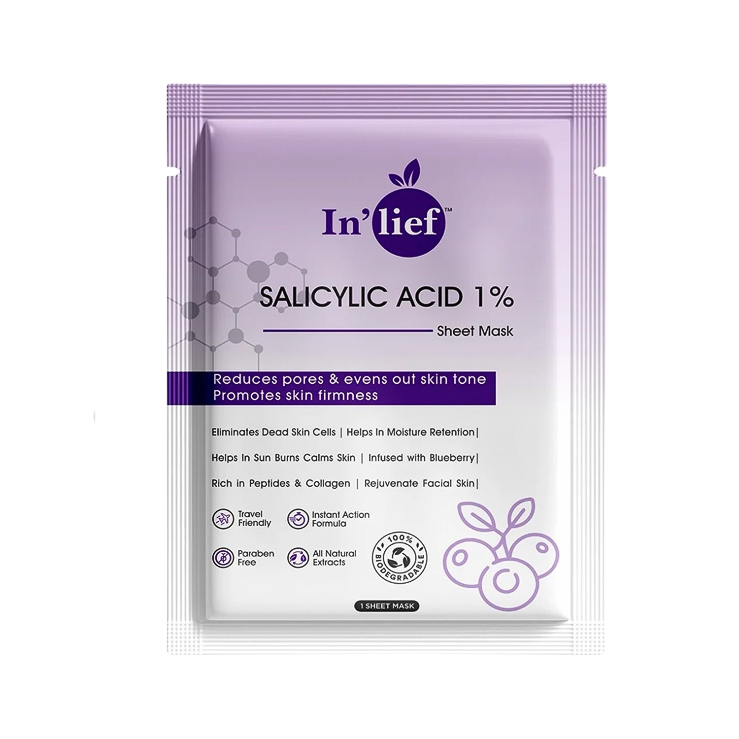 In’lief Salicylic Acid 1% Clarifying & Pore-Refining Facial Sheet Mask (1 Pc) In’lief Salicylic Acid 1% Clarifying & Pore-Refining Facial Sheet Mask (1 Pc)